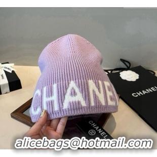 Low Cost Chanel Knit Hat CH0909088 Purple 2025