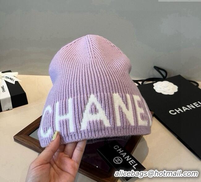 Low Cost Chanel Knit Hat CH0909088 Purple 2025