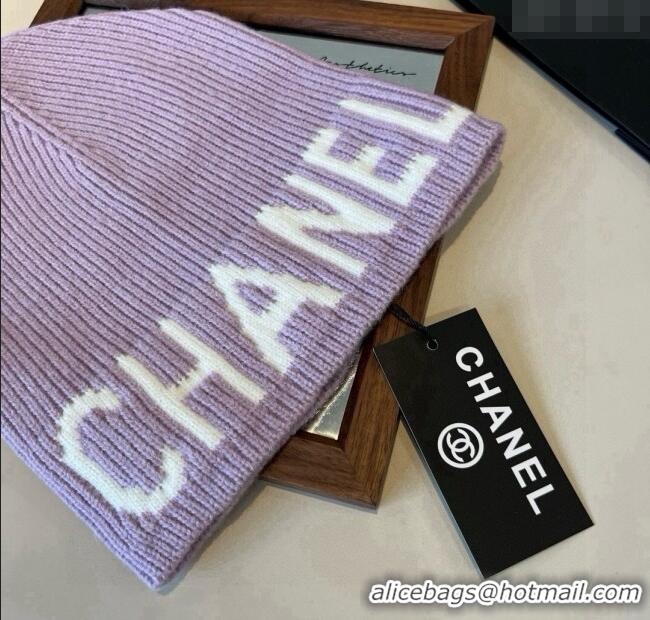 Low Cost Chanel Knit Hat CH0909088 Purple 2025