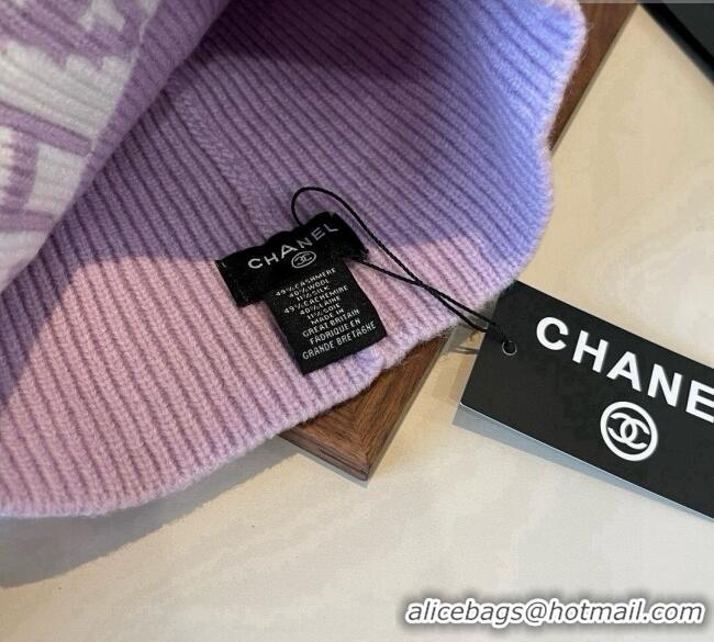 Low Cost Chanel Knit Hat CH0909088 Purple 2025