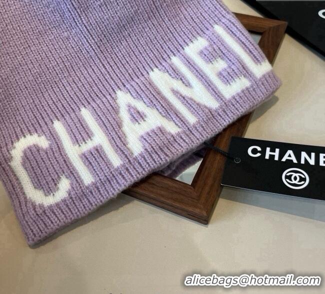 Low Cost Chanel Knit Hat CH0909088 Purple 2025