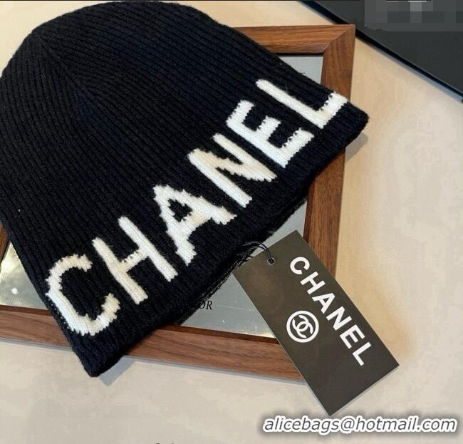 Original Cheap Chanel Knit Hat CH0909088 Black 2025