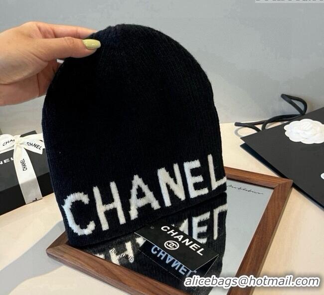 Original Cheap Chanel Knit Hat CH0909088 Black 2025