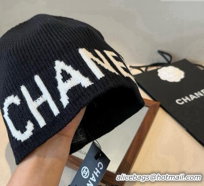 Original Cheap Chanel Knit Hat CH0909088 Black 2025