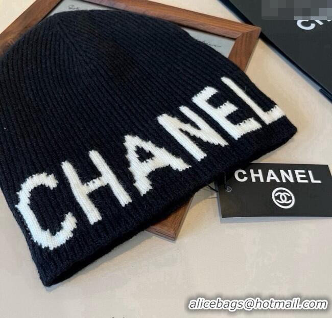 Original Cheap Chanel Knit Hat CH0909088 Black 2025