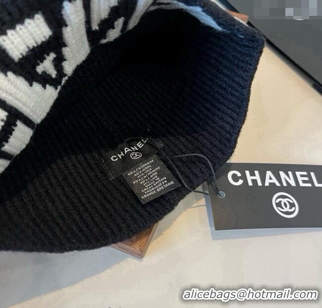 Original Cheap Chanel Knit Hat CH0909088 Black 2025
