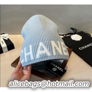 Well Crafted Chanel Knit Hat CH0909088 Blue 2025