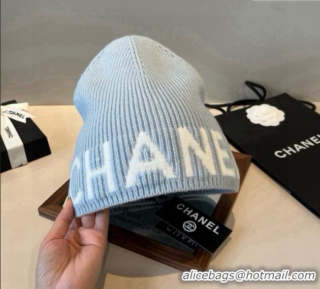 Well Crafted Chanel Knit Hat CH0909088 Blue 2025
