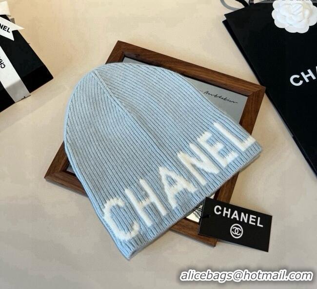 Well Crafted Chanel Knit Hat CH0909088 Blue 2025