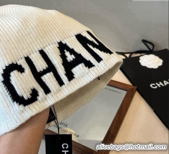 New Release Creation Chanel Knit Hat CH0909088 White 2025