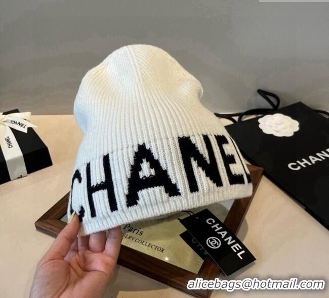 New Release Creation Chanel Knit Hat CH0909088 White 2025