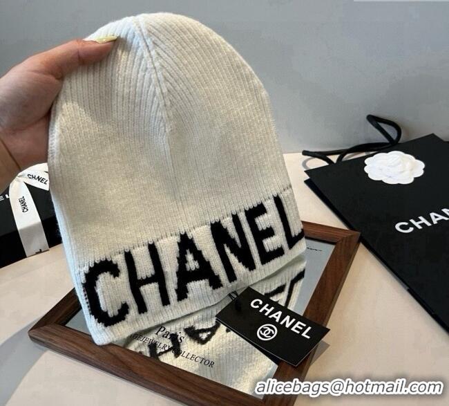 New Release Creation Chanel Knit Hat CH0909088 White 2025