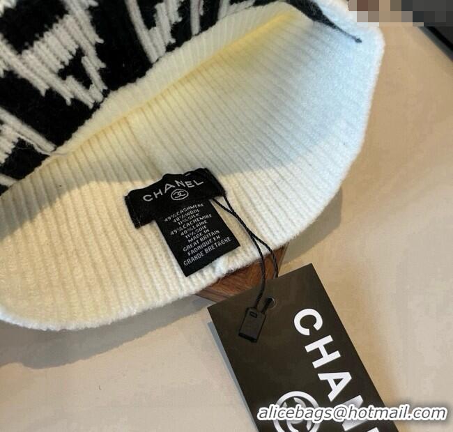 New Release Creation Chanel Knit Hat CH0909088 White 2025