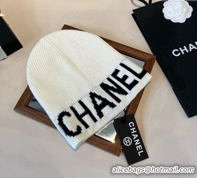 New Release Creation Chanel Knit Hat CH0909088 White 2025