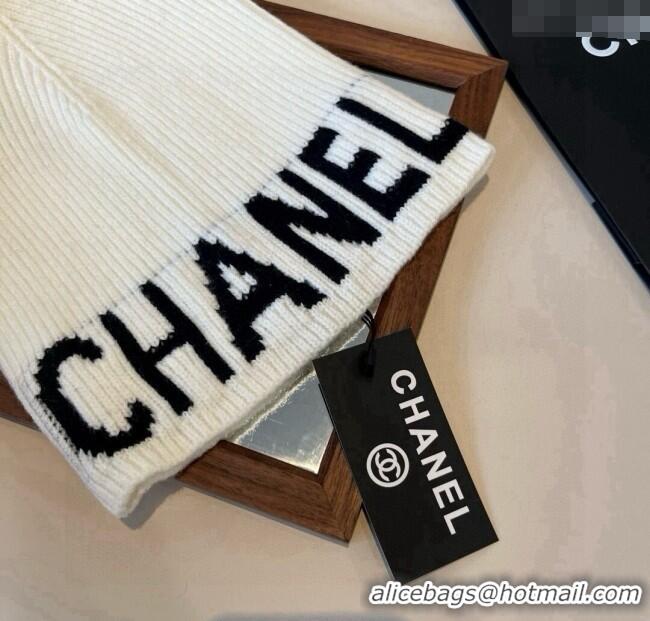 New Release Creation Chanel Knit Hat CH0909088 White 2025