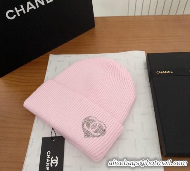 Spot Bulk Chanel Knit Hat with Heart CH0909092 Pink 2025