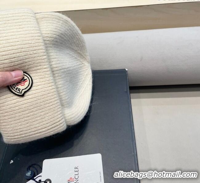 Spot Bulk Moncler Knit Hat ML090903 Ivory 2025