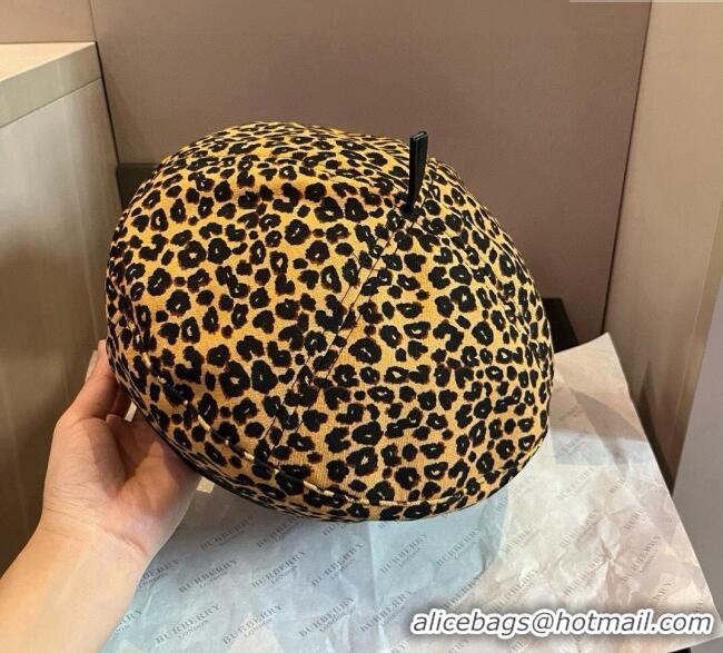 Spot Bulk Alexander Wang Leopard Print Beret Hat 0909 2025