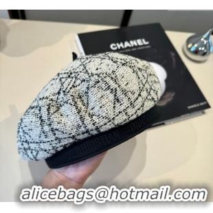 Buy Classic Dior Tweed Beret Hat DR090904 White 2025