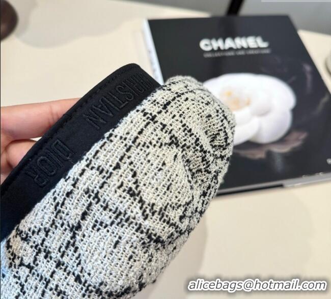 Buy Classic Dior Tweed Beret Hat DR090904 White 2025