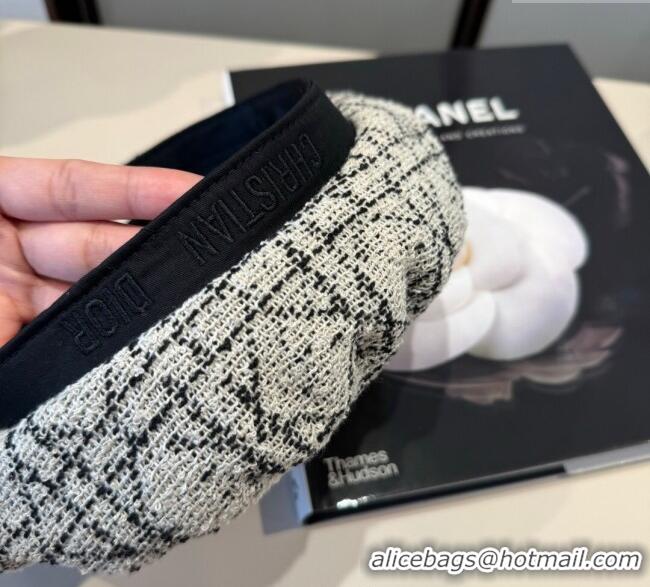 Buy Classic Dior Tweed Beret Hat DR090904 White 2025
