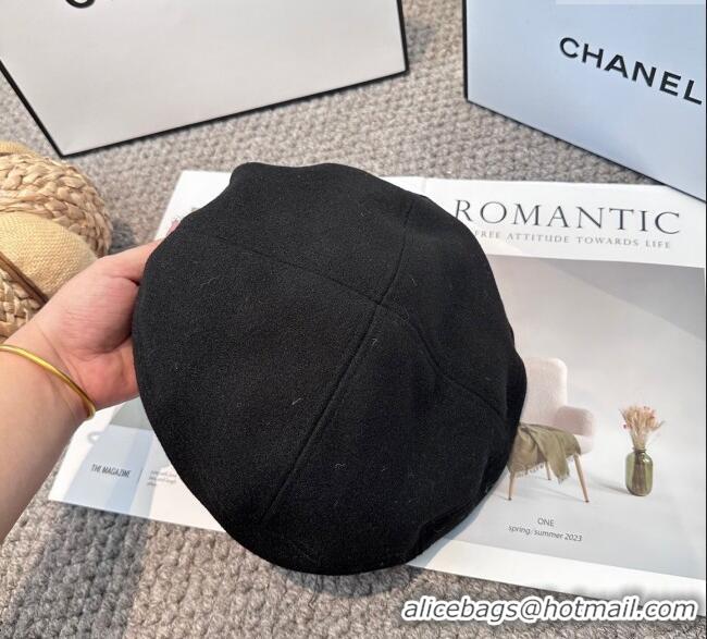 Spot Bulk Chanel Beret Hat with Chain CH090905 Black 2025
