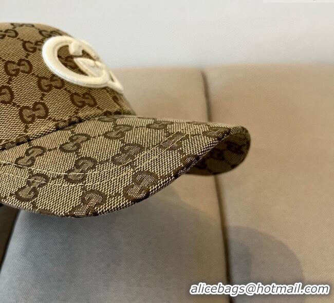 Best Quality Gucci GG Canvas Baseball Hat with Interlocking G GG090910 Beige 2025
