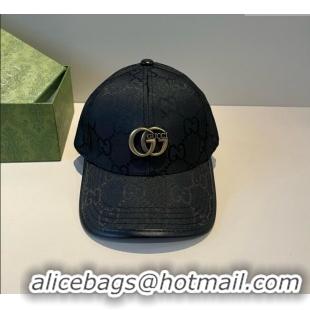 New Product Gucci GG Canvas Baseball Hat GG090911 Black/Gold 2025