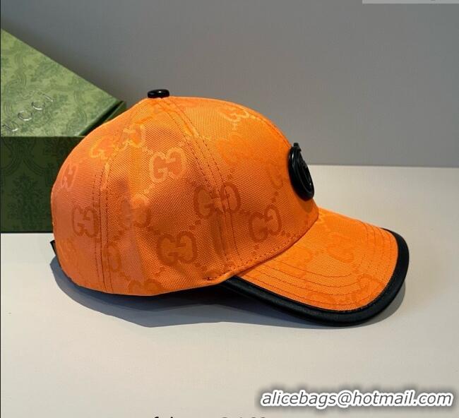 New Fashion Gucci GG Canvas Baseball Hat GG090911 Orange 2025