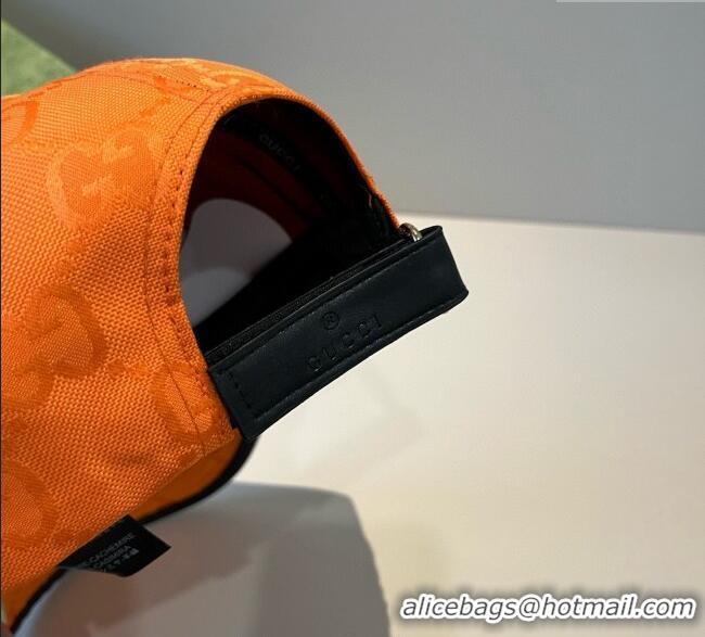 New Fashion Gucci GG Canvas Baseball Hat GG090911 Orange 2025