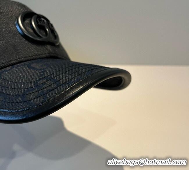 Best Quality Gucci GG Canvas Baseball Hat GG090911 Black 2025