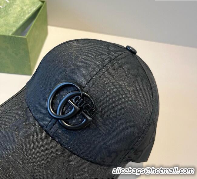 Best Quality Gucci GG Canvas Baseball Hat GG090911 Black 2025