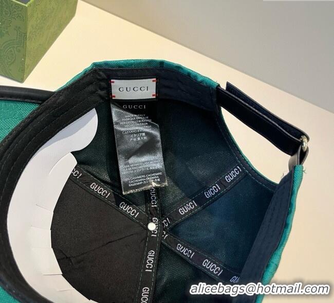 Luxury Classic Gucci GG Canvas Baseball Hat GG090911 Green 2025