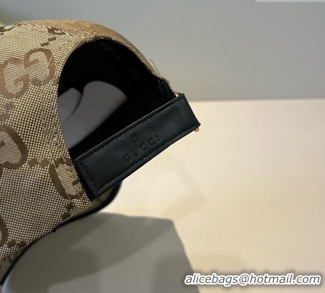 Top Design Gucci GG Canvas Baseball Hat GG090911 Camel Brown 2025