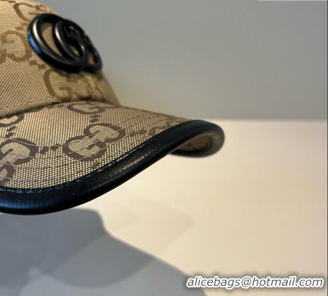 Top Design Gucci GG Canvas Baseball Hat GG090911 Camel Brown 2025