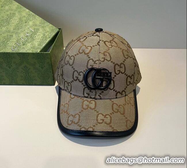 Top Design Gucci GG Canvas Baseball Hat GG090911 Camel Brown 2025