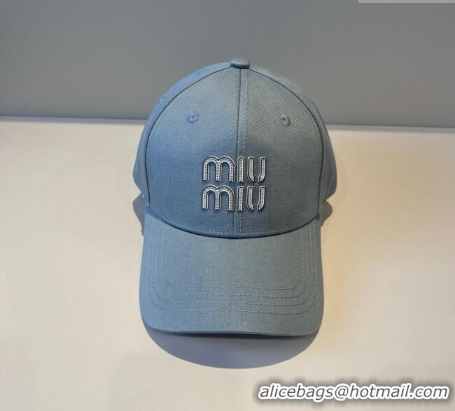 Buy Wholesale Miu Miu Canvas Baseball Hat with Strass MM090912 Grey 2025