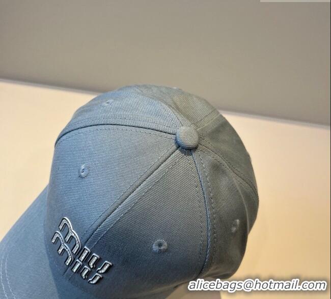 Buy Wholesale Miu Miu Canvas Baseball Hat with Strass MM090912 Grey 2025
