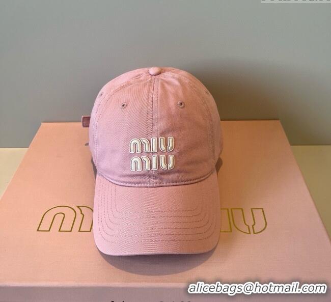 Market Sells Miu Miu Canvas Baseball Hat MM090913 Light Pink 2025