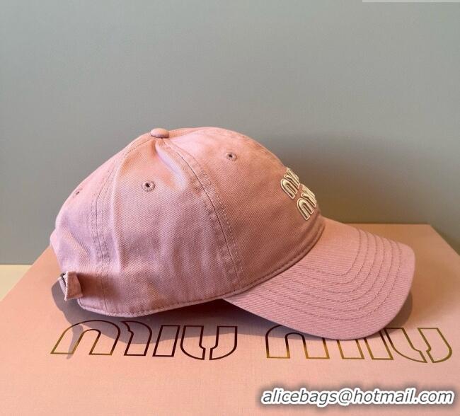 Market Sells Miu Miu Canvas Baseball Hat MM090913 Light Pink 2025
