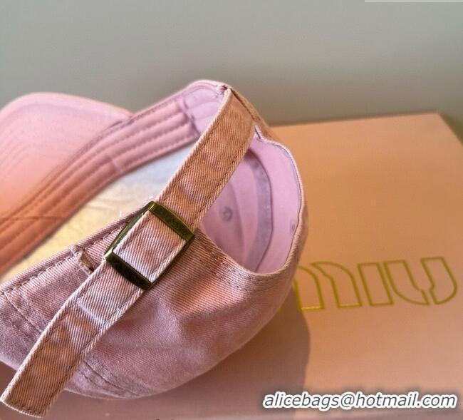 Market Sells Miu Miu Canvas Baseball Hat MM090913 Light Pink 2025