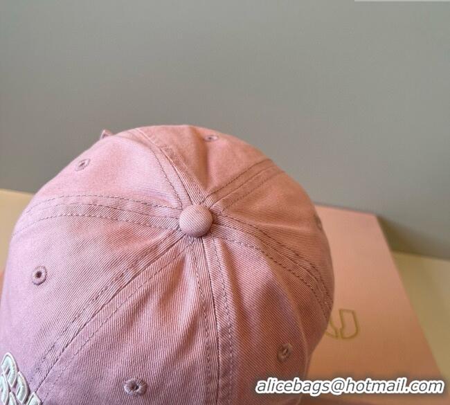 Market Sells Miu Miu Canvas Baseball Hat MM090913 Light Pink 2025