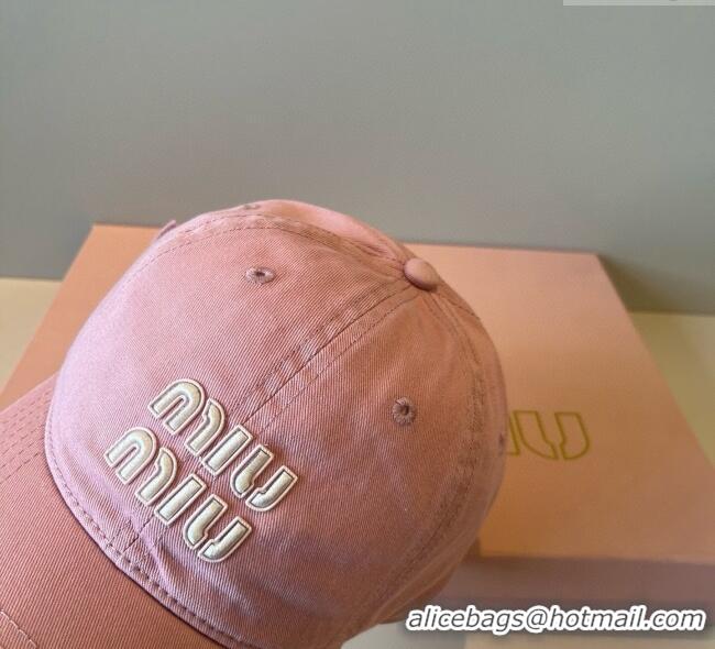 Market Sells Miu Miu Canvas Baseball Hat MM090913 Light Pink 2025