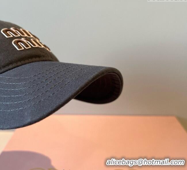 Promotional Miu Miu Canvas Baseball Hat MM090913 Dark Brown 2025