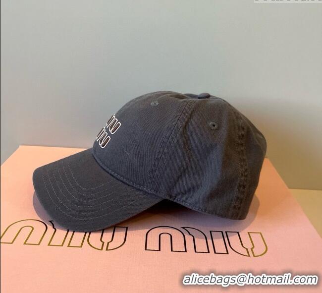 Promotional Miu Miu Canvas Baseball Hat MM090913 Dark Brown 2025