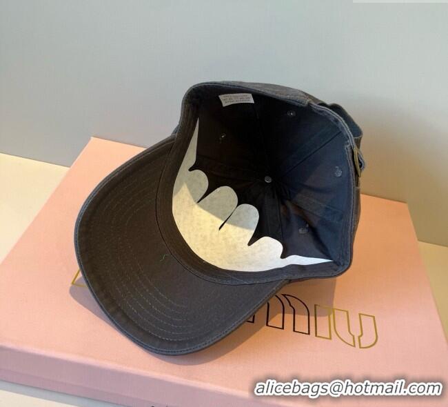 Promotional Miu Miu Canvas Baseball Hat MM090913 Dark Brown 2025