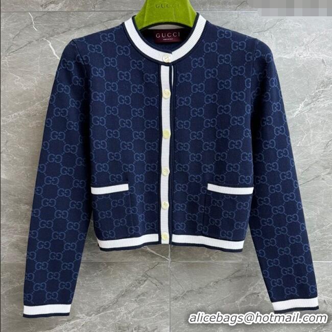 ​Best Product Gucci GG Cardigan 0611 Dark Blue 2025