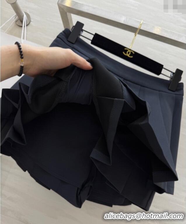 ​Spot Bulk Prada Pleated Mini Skirt 0611 Black 2025