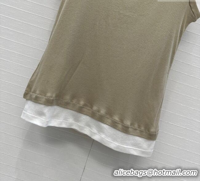 Luxury Discount Miu Miu Vest 0611 Green/White 2025