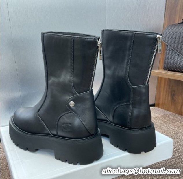Charming Celine Leather Ankle Boots 4.5cm Black 2025 CE082602